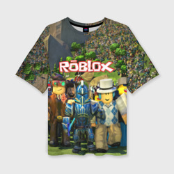 Женская футболка oversize 3D Roblox Роблокс