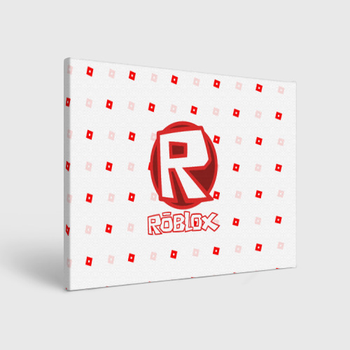 Холст прямоугольный Roblox pattern emblem, цвет 3D печать