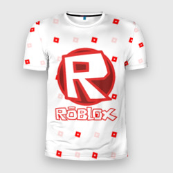 Мужская футболка 3D Slim Roblox pattern emblem
