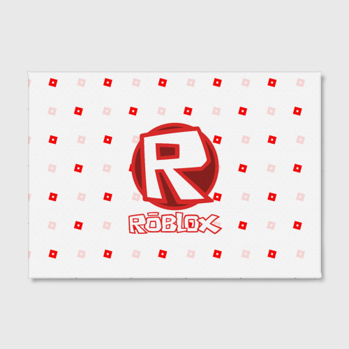 Холст прямоугольный Roblox pattern emblem, цвет 3D печать - фото 2