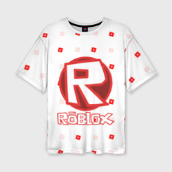 Женская футболка oversize 3D Roblox pattern emblem