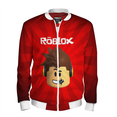 Мужской бомбер 3D Roblox, цвет белый