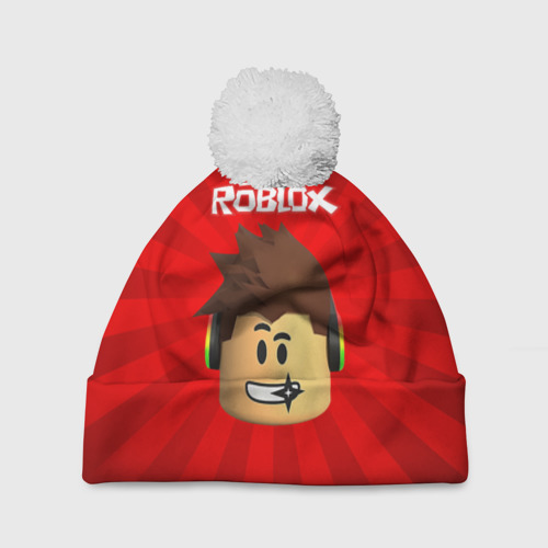 Шапка 3D c помпоном Roblox, цвет 3D печать