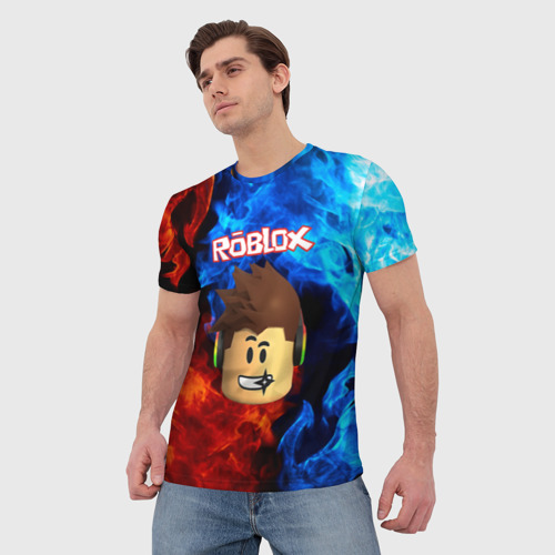 Мужская футболка 3D Roblox Роблокс, цвет 3D печать - фото 3