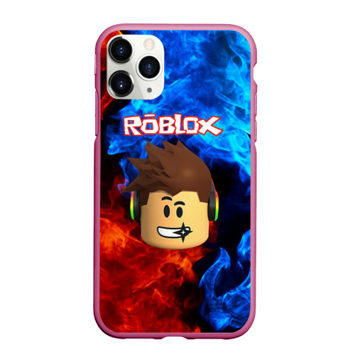 Чехол для iPhone 11 Pro матовый Roblox Роблокс, цвет малиновый