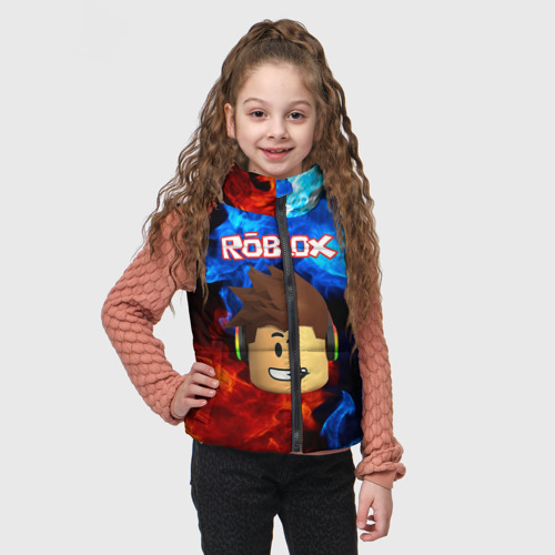Детский жилет утепленный 3D с принтом Roblox Роблокс, фото на моделе #1