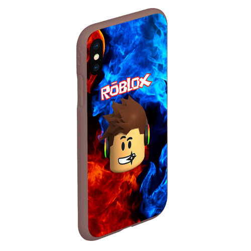 Чехол для iPhone XS Max матовый Roblox Роблокс, цвет коричневый - фото 3