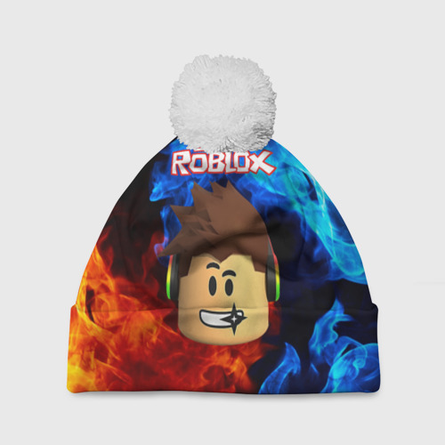 Шапка 3D c помпоном Roblox Роблокс, цвет 3D печать