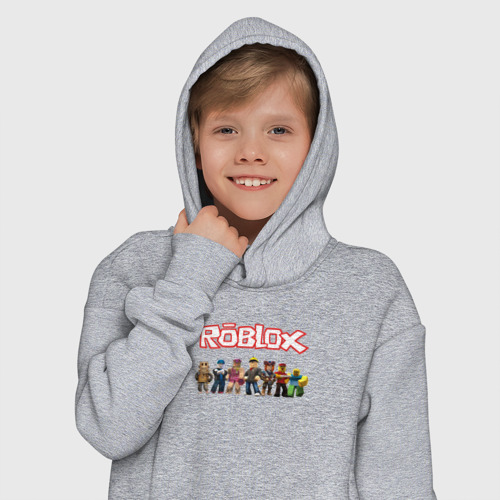 Детское худи Oversize хлопок Roblox, цвет меланж - фото 12