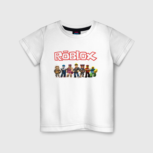 Детская футболка хлопок Roblox, цвет белый