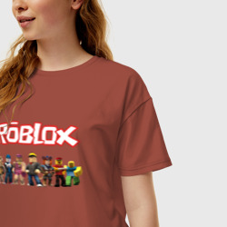 Женская футболка хлопок Oversize Roblox - фото 2