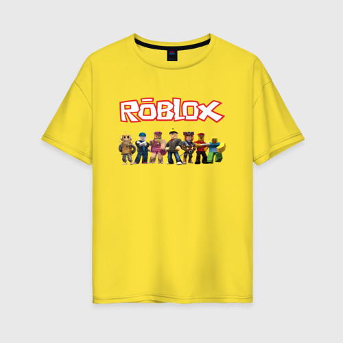 Женская футболка хлопок Oversize Roblox, цвет желтый