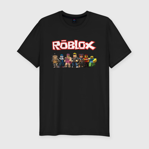 Мужская футболка хлопок Slim Roblox, цвет черный