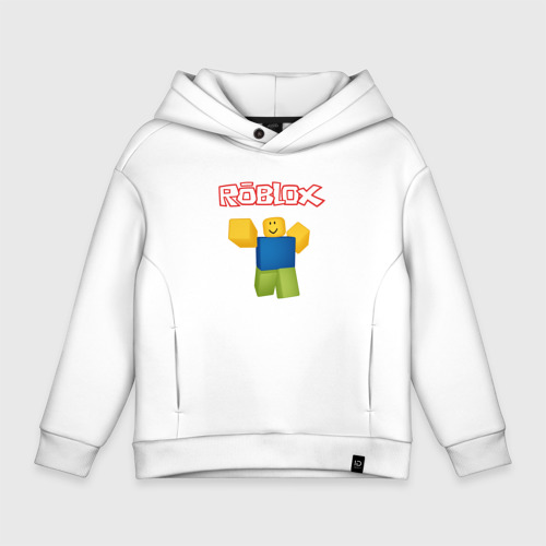 Детское худи Oversize хлопок Roblox, цвет белый