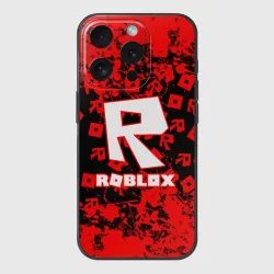 Чехол для iPhone 15 Pro силиконовый с защитой камеры Roblox