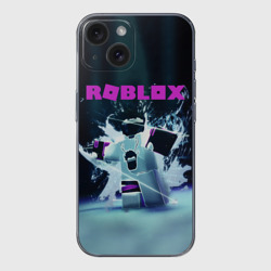 Чехол для iPhone 15 силиконовый с защитой камеры Roblox