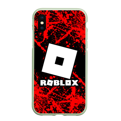 Чехол для iPhone XS Max матовый Roblox, цвет салатовый