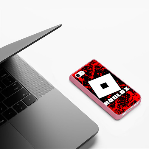 Чехол для iPhone 5/5S матовый Roblox, цвет малиновый - фото 5