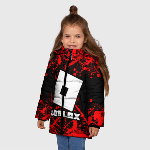 Зимняя куртка для девочек 3D Roblox, цвет красный - фото 3