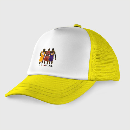Детская кепка тракер Kobe, Michael, LeBron, цвет желтый