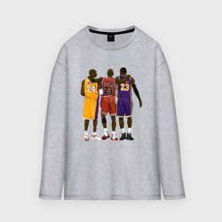 Мужской лонгслив oversize хлопок Kobe, Michael, LeBron