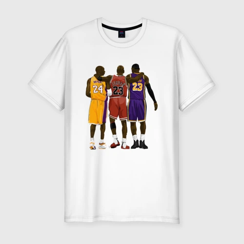 Мужская футболка хлопок Slim Kobe, Michael, LeBron