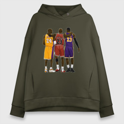 Женское худи Oversize хлопок Kobe, Michael, LeBron