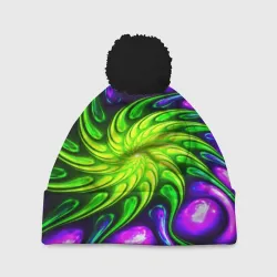 Шапка 3D c помпоном Neon&acid