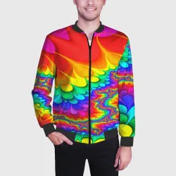 Мужской бомбер 3D Tie-dye - фото 2