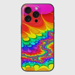 Чехол для iPhone 16 Pro силиконовый с защитой камеры Tie-dye