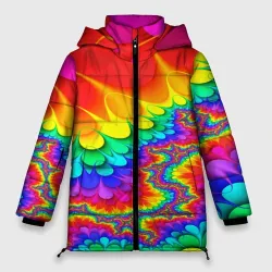 Женская зимняя куртка Oversize Tie-dye