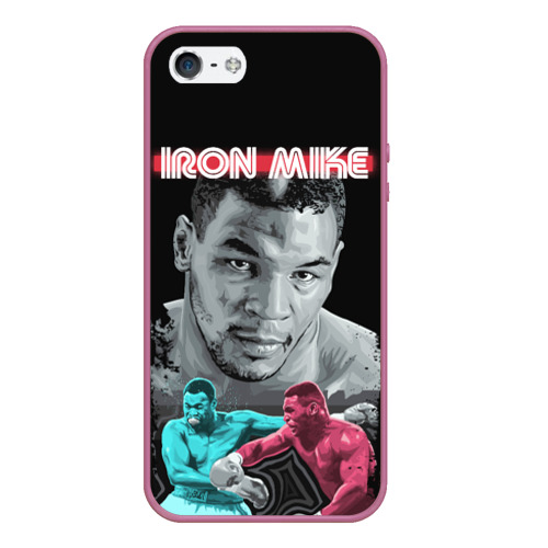 Чехол для iPhone 5/5S матовый Iron Mike, цвет розовый