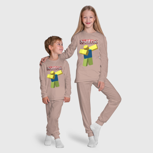 Детская пижама с лонгсливом хлопок с принтом Roblox Dab, фото #5