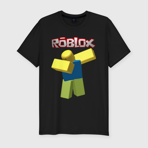 Мужская футболка хлопок Slim Roblox Dab, цвет черный