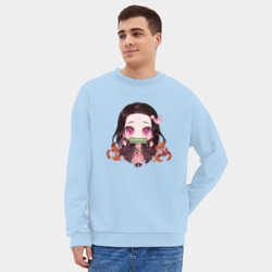 Мужской свитшот oversize без начеса хлопок Незуко Камадо - фото 2