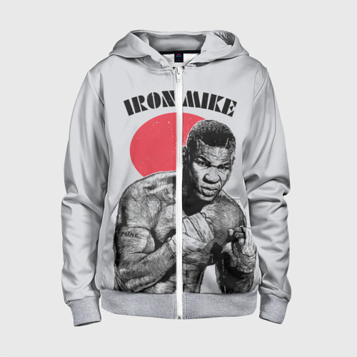 Детская толстовка 3D на молнии Iron Mike, цвет меланж