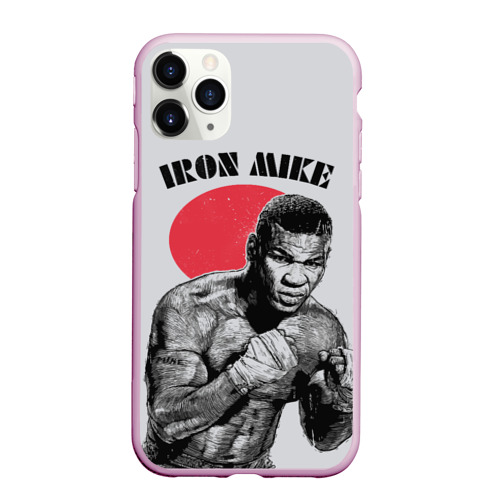 Чехол для iPhone 11 Pro Max матовый Iron Mike, цвет розовый