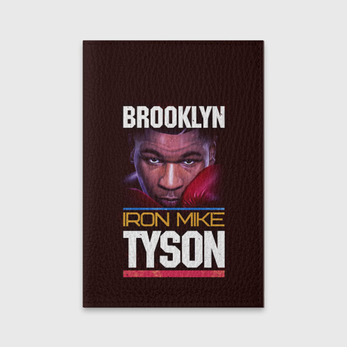 Обложка для паспорта матовая кожа Mike Tyson, цвет синий