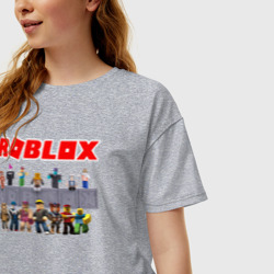 Женская футболка хлопок Oversize Roblox - фото 2