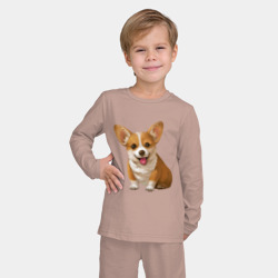 Детская пижама с лонгсливом хлопок Корги - фото 2