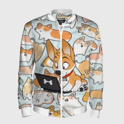 Мужской бомбер 3D Корги