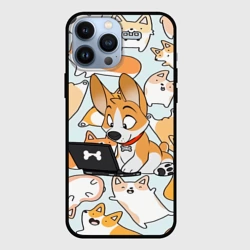 Чехол для iPhone 13 Pro Max Корги