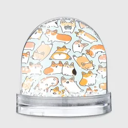 Игрушка Снежный шар Корги