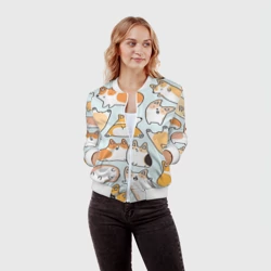 Женский бомбер 3D Корги - фото 2