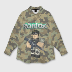 Мужская рубашка oversize 3D Roblox 23 February Camouflage