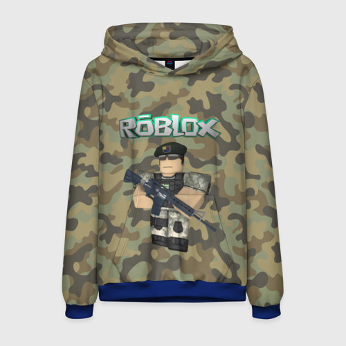 Мужская толстовка 3D Roblox 23 February Camouflage, цвет синий