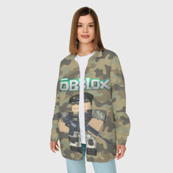 Женская рубашка oversize 3D Roblox 23 February Camouflage - фото 2