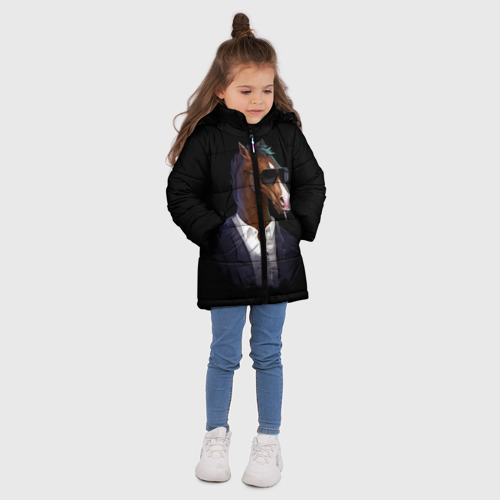 Зимняя куртка для девочек 3D БоДжек Арт 2, цвет черный - фото 5