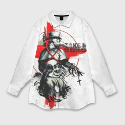 Женская рубашка oversize 3D Чумной доктор