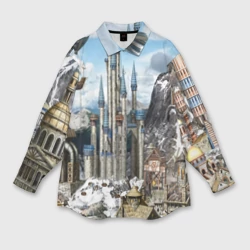 Женская рубашка oversize 3D Heroes